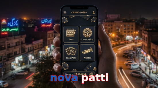 Main screen of Nova Patti app page for PK players